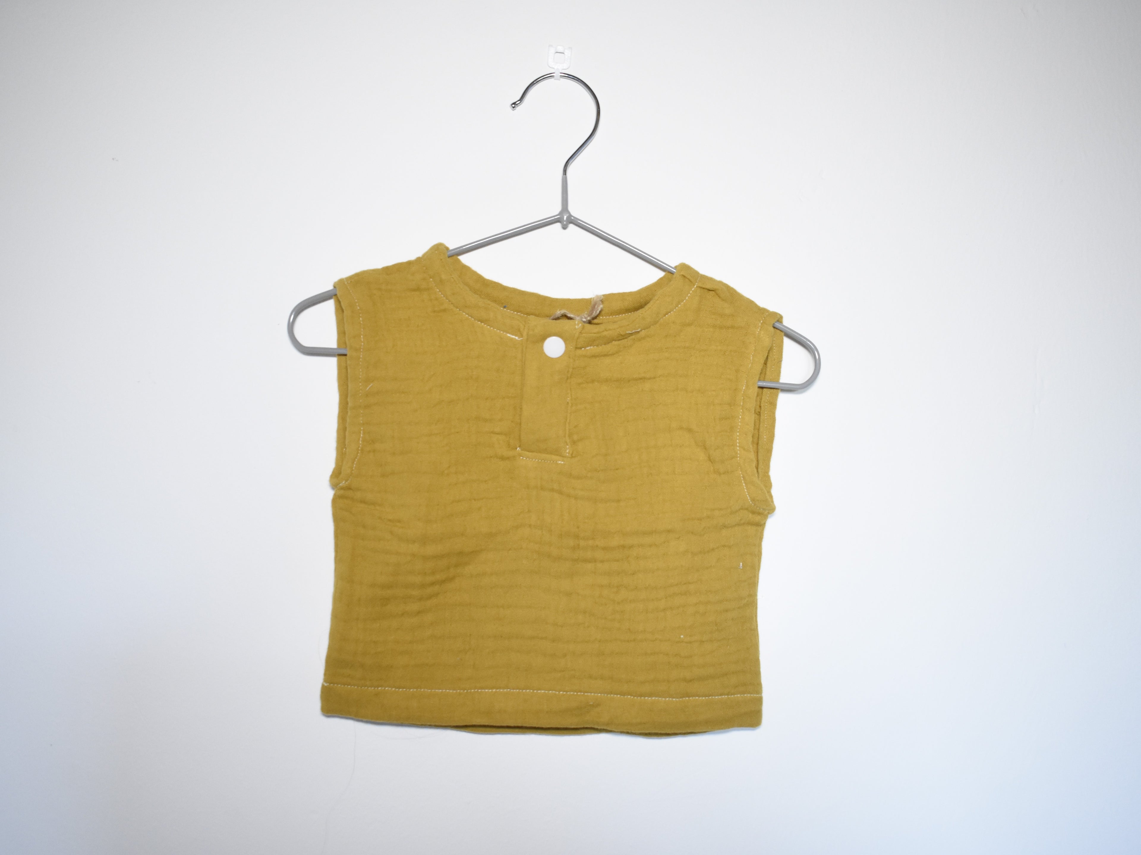 Camiseta  Infantil de Algodón Orgánico Amarillo - Manga Corta