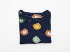 Camiseta  Infantil de Algodón Orgánico Azul - Manga Corta de Osos