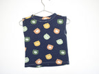 Camiseta  Infantil de Algodón Orgánico Azul - Manga Corta de Osos
