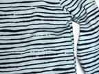 Camiseta  Infantil de Algodón Orgánico Azul - Manga Larga de Rayas