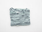 Camiseta  Infantil de Algodón Orgánico Azul - Manga Larga de Rayas
