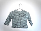 Camiseta  Infantil de Algodón Orgánico Azul - Manga Larga de Rayas