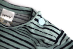 Camiseta  Infantil de Algodón Orgánico Azul - Manga Larga de Rayas