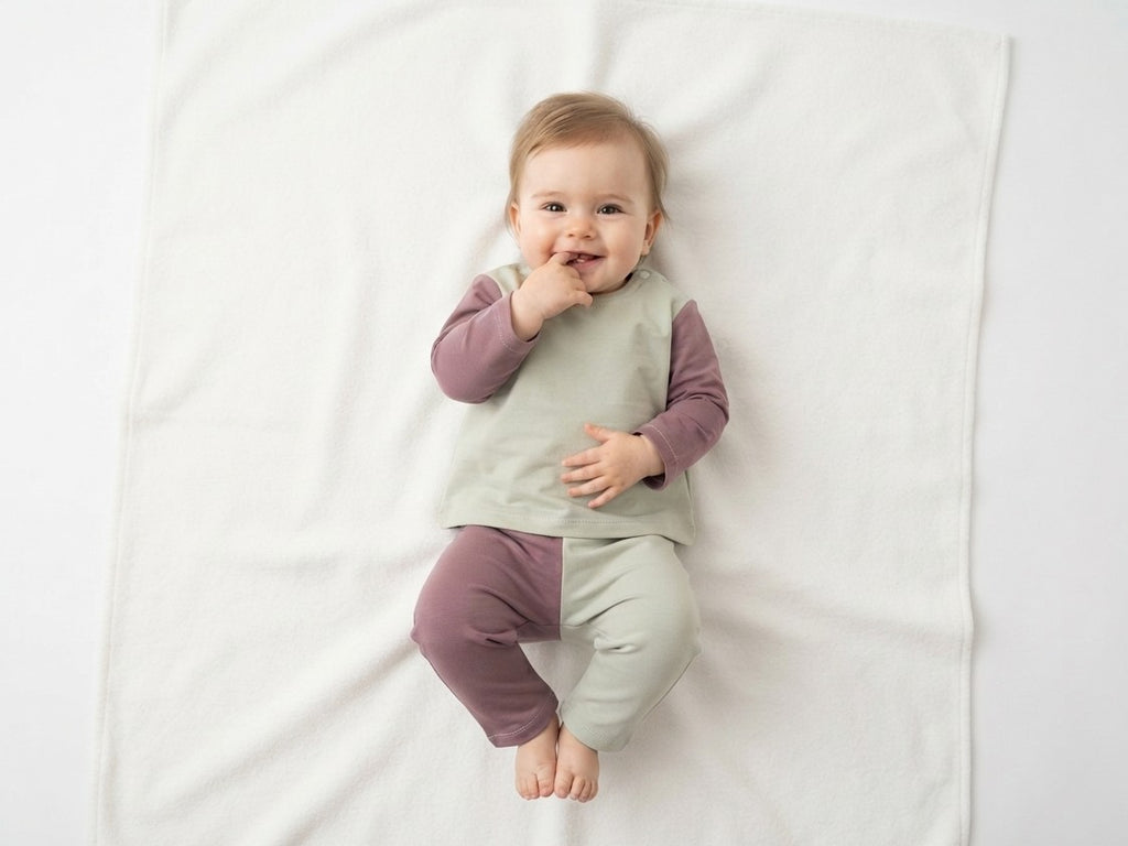 Sudadera Infantil de Algodón Orgánico Verde - con Mangas y Capucha Rosa