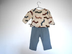 Sudadera Infantil de Algodón Orgánico Blanco Roto - Lombriz