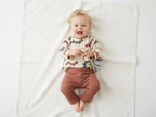 Sudadera Infantil de Algodón Orgánico Blanco Roto - Lombriz