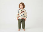 Sudadera Infantil de Algodón Orgánico Blanco Roto - Lombriz