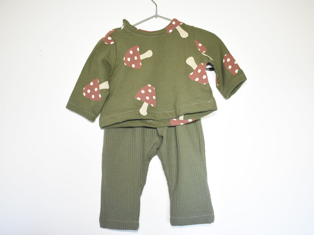 Sudadera Infantil de Algodón Orgánico Verde - Setas