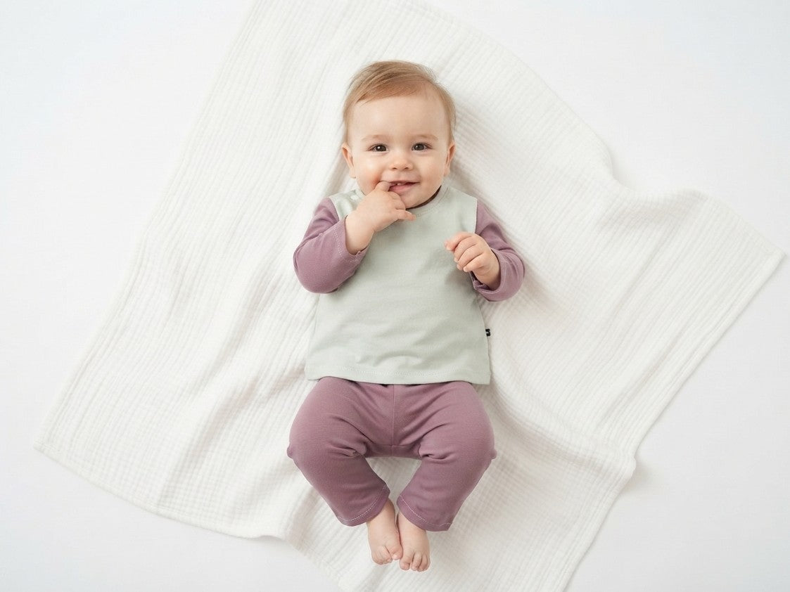 Sudadera Infantil de Algodón Orgánico Verde - con Mangas y Capucha Rosa