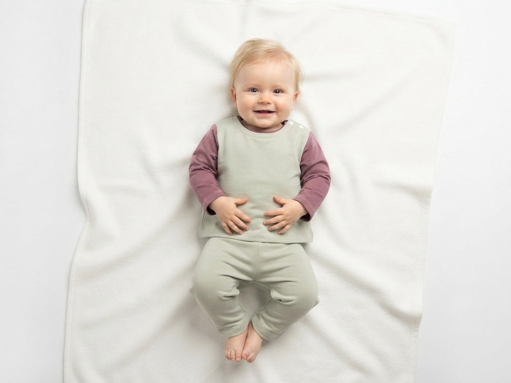 Sudadera Infantil de Algodón Orgánico Verde - con Mangas y Capucha Rosa