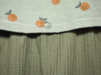Sudadera Infantil de Algodón Orgánico Verde con Naranjas