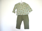 Sudadera Infantil de Algodón Orgánico Verde con Naranjas