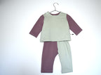 Sudadera Infantil de Algodón Orgánico Verde - con Mangas y Capucha Rosa