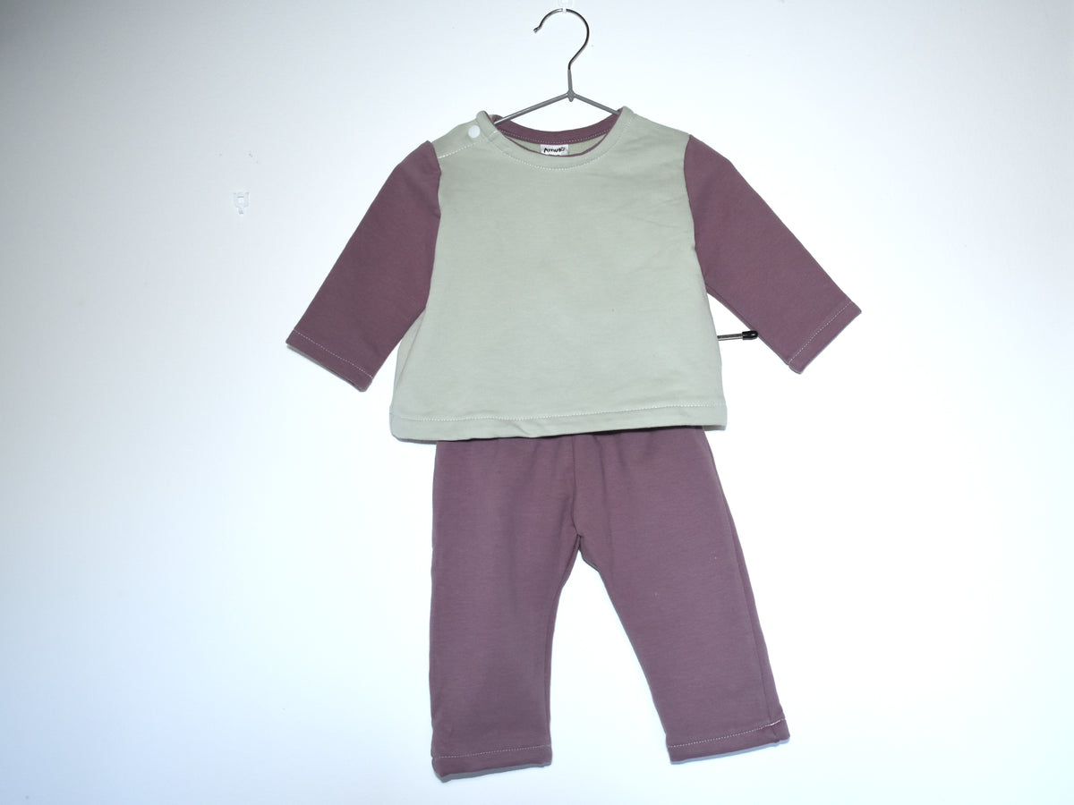 Sudadera Infantil de Algodón Orgánico Verde - con Mangas y Capucha Rosa