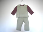 Sudadera Infantil de Algodón Orgánico Verde - con Mangas y Capucha Rosa