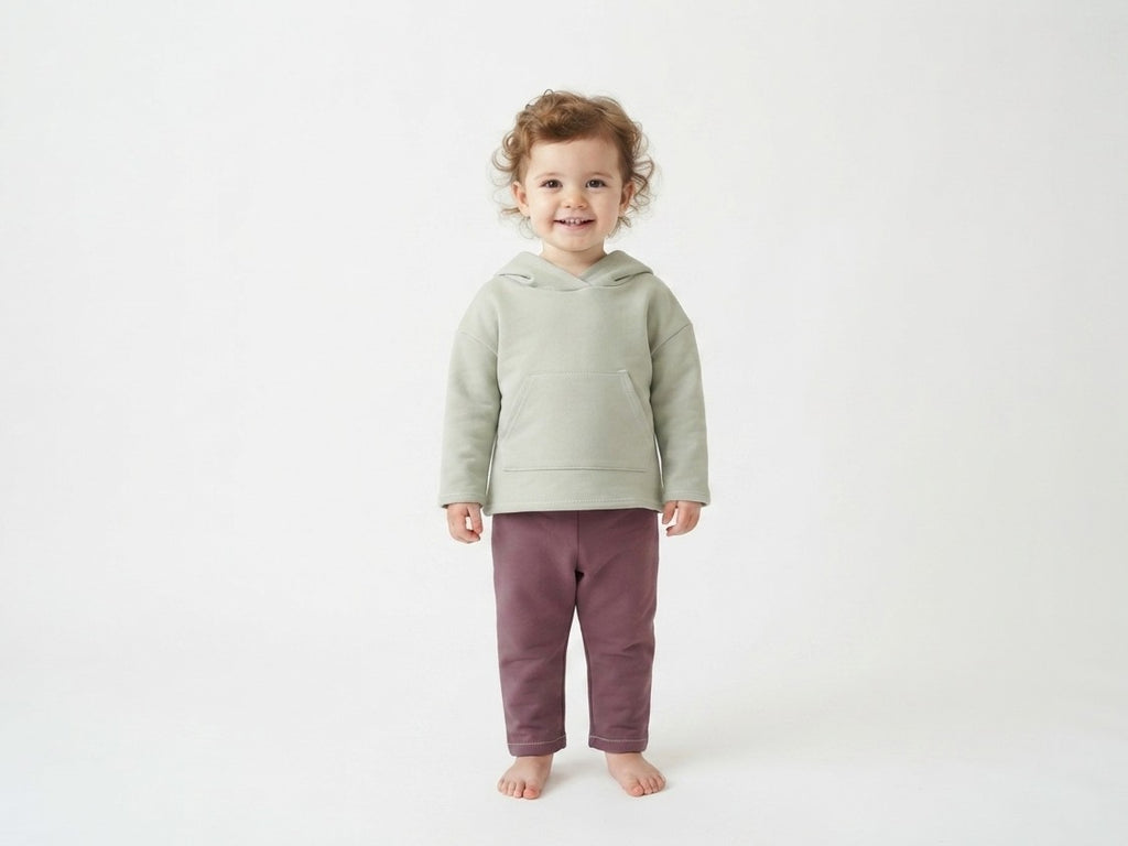 Pantalones Largos Infantil de Algodón Orgánico Rosa