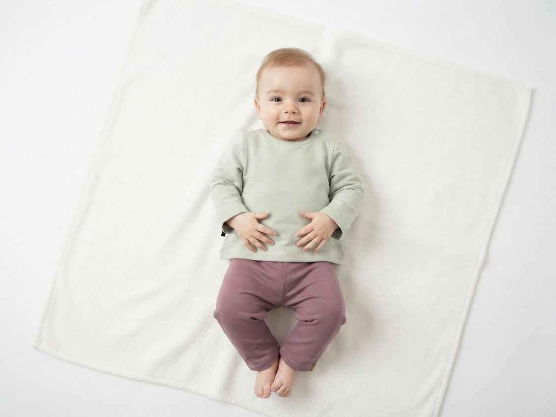 Pantalones Largos Infantil de Algodón Orgánico Rosa