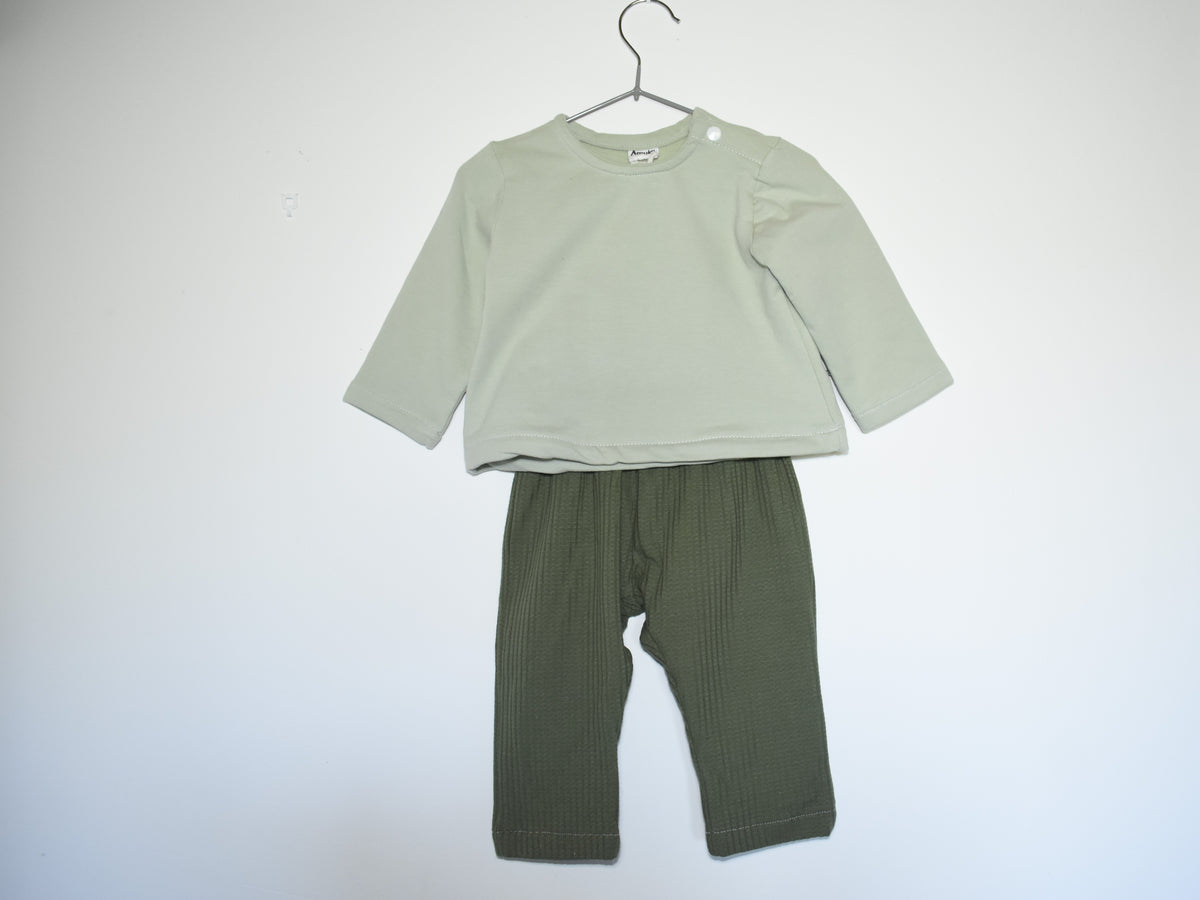Sudadera Infantil de Algodón Orgánico Verde