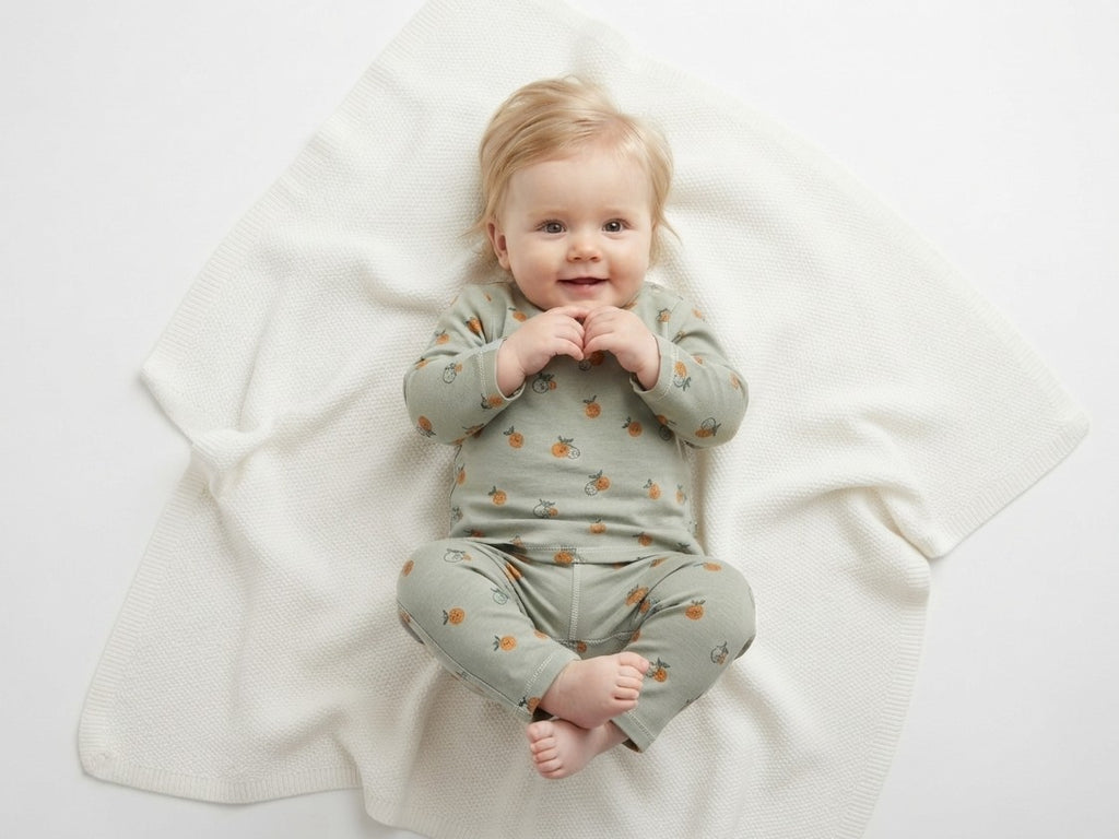 Pantalones Largos  Infantil de Algodón Orgánico - Naranjitas