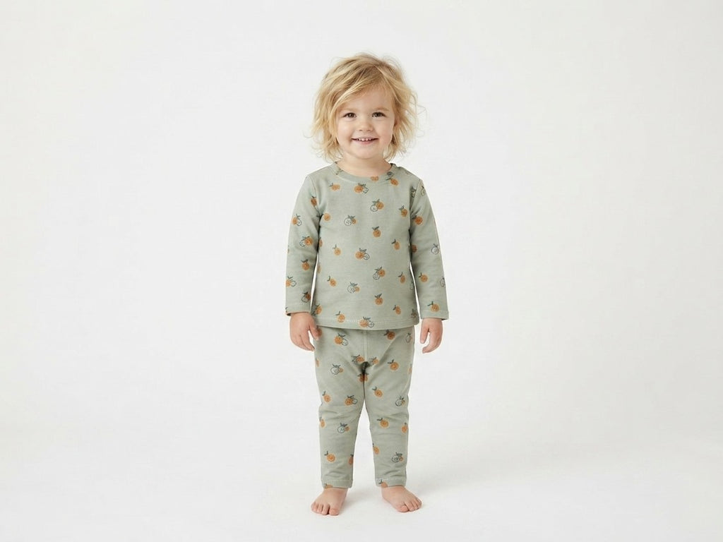 Pantalones Largos  Infantil de Algodón Orgánico - Naranjitas