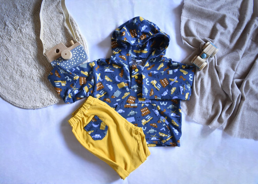 Pantalones Largos Infantil de Algodón Orgánico Amarillos