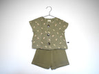 Camisa Infantil de Algodón Orgánico Verde - Manga Corta Sandia