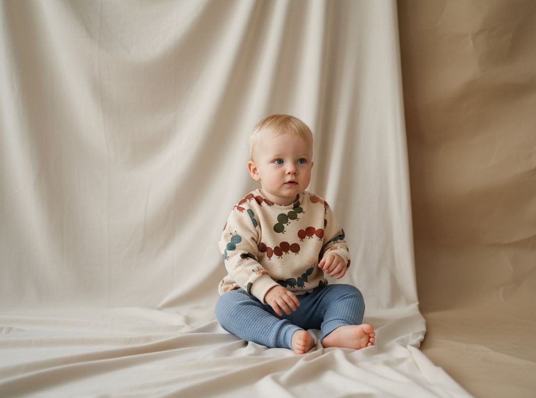 Pantalones Largos Infantil de Algodón Orgánico Azul