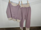 Pantalones Largos  Infantil de Algodón Orgánico Rosa - con Puño