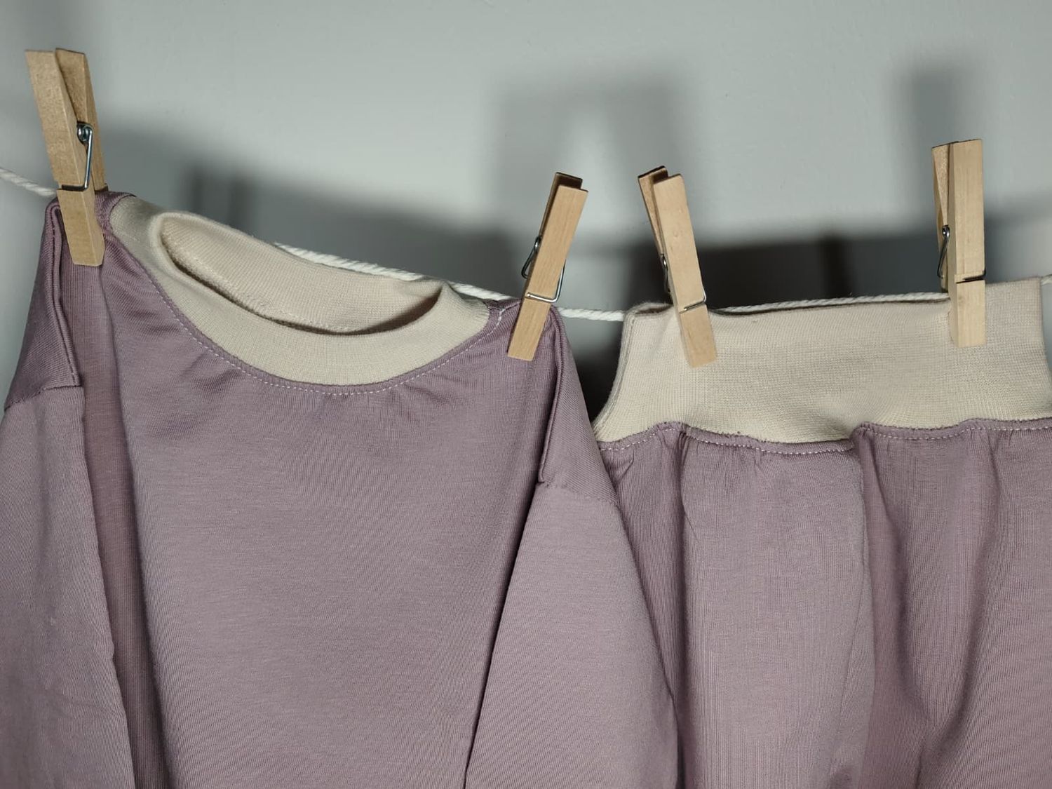 Pantalones Largos  Infantil de Algodón Orgánico Rosa - con Puño