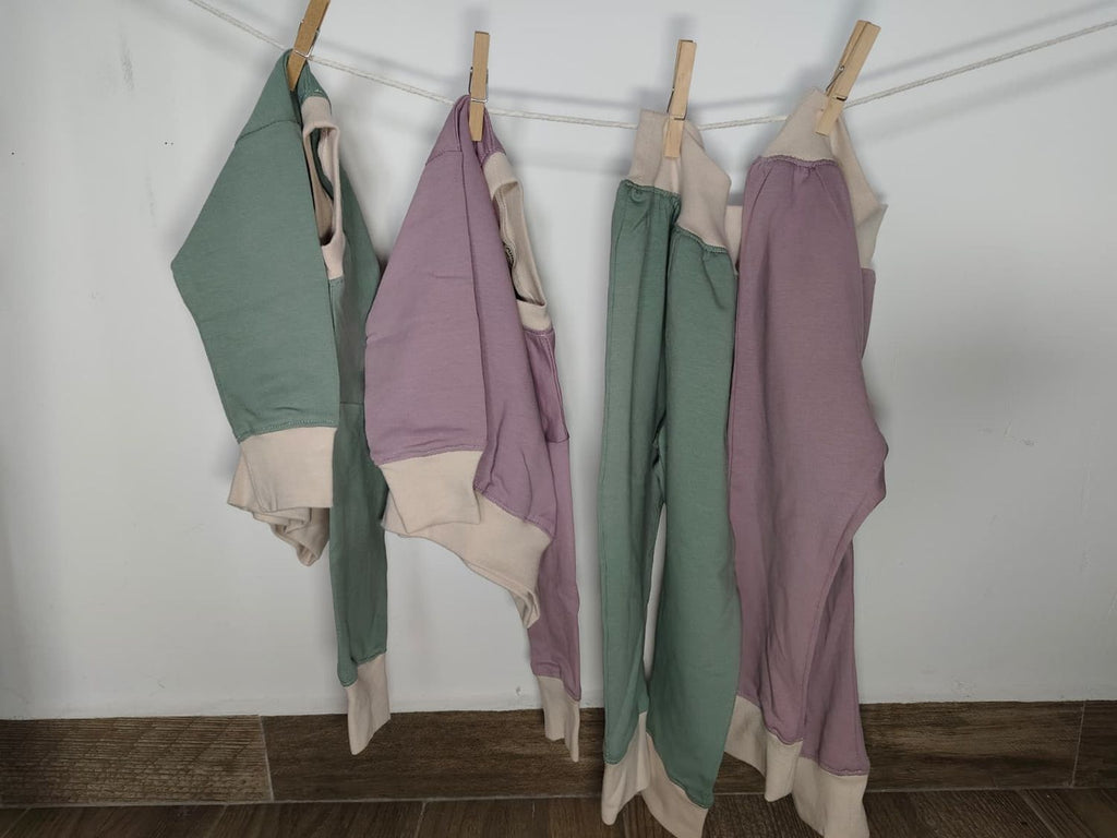 Sudadera Infantil de Algodón Orgánico Rosa con Puños