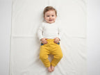 Pantalones Largos Infantil de Algodón Orgánico Amarillos