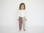 Pantalones Largos Infantil de Algodón Orgánico Rosa y Verde
