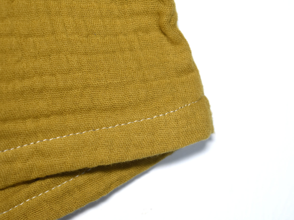 Pantalones Cortos  Infantil de Algodón Orgánico Amarillo
