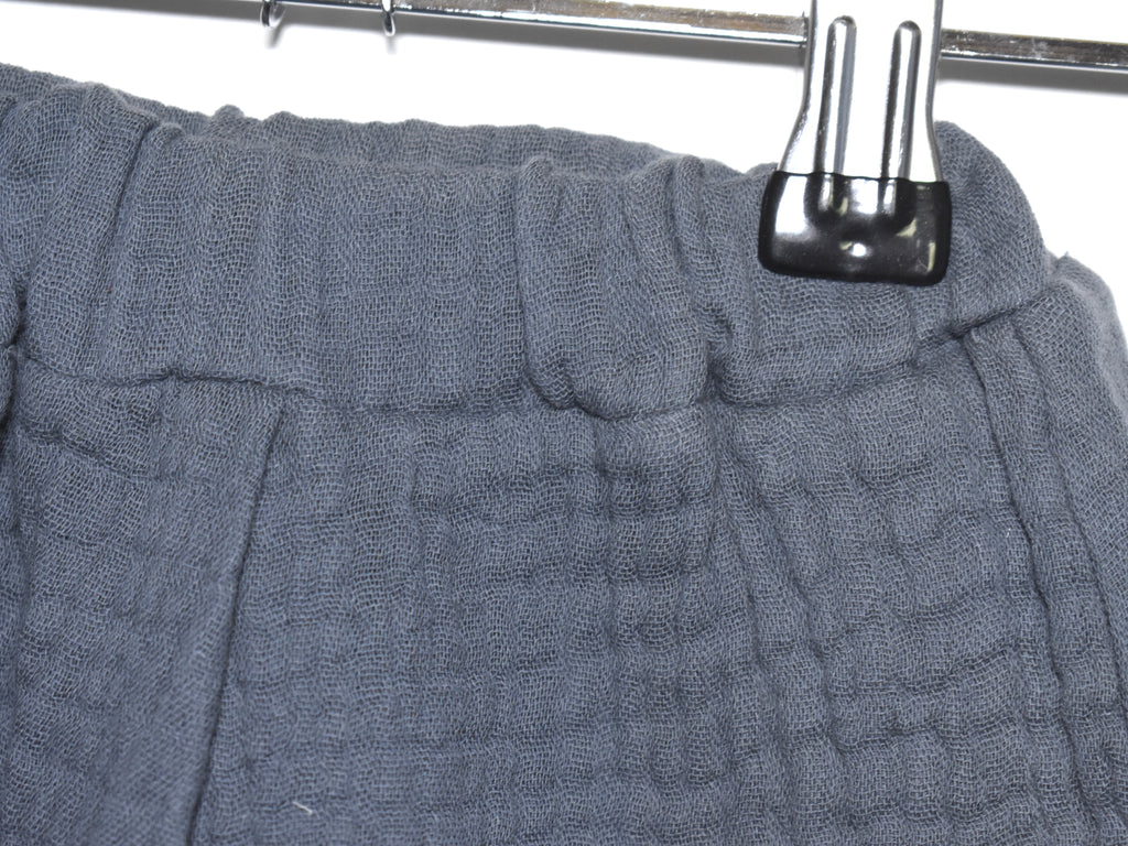 Pantalon Corto Infantil de Algodón Orgánico Azul Oscuro