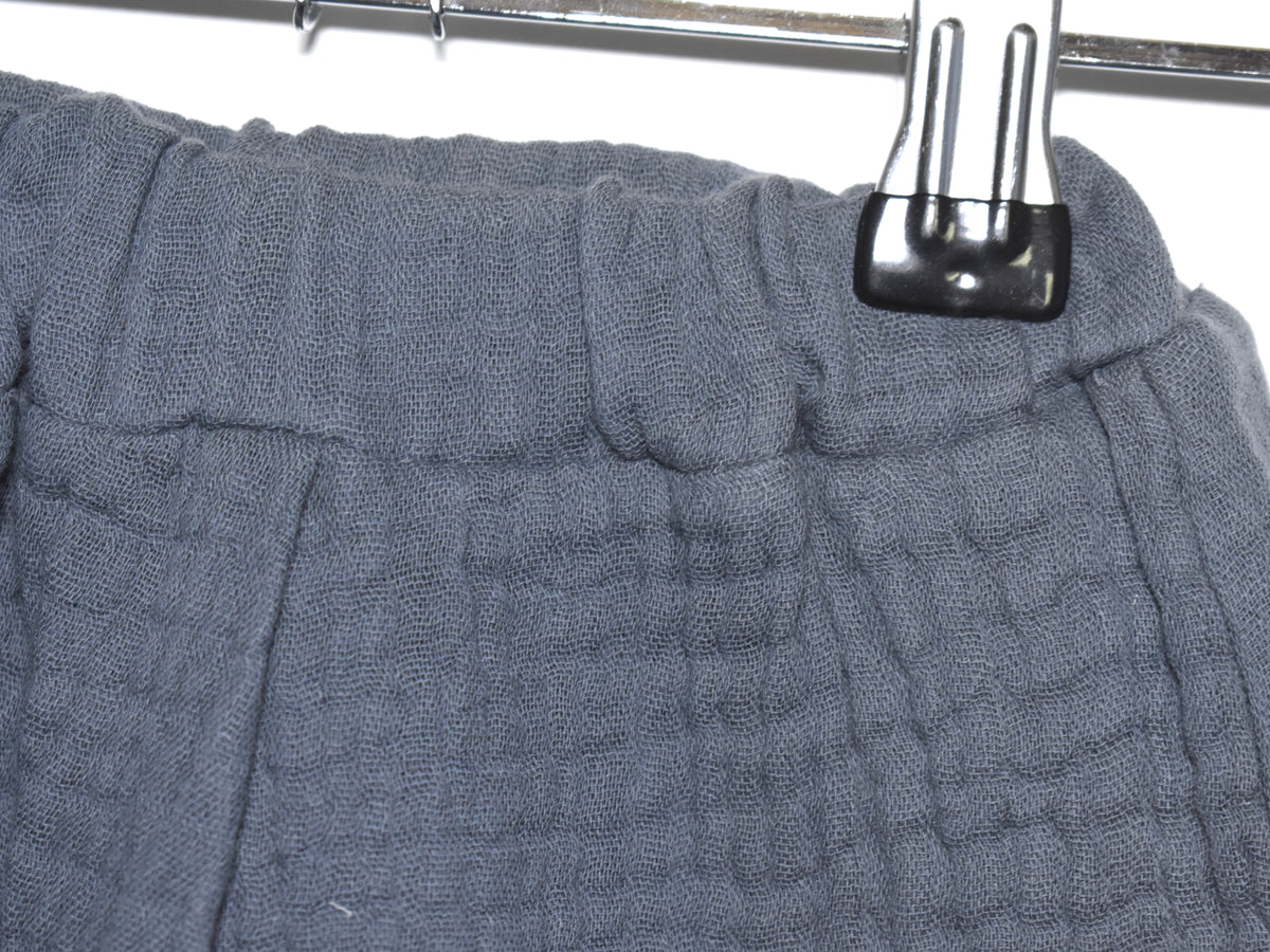 Pantalon Corto Infantil de Algodón Orgánico Azul Oscuro