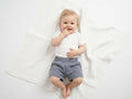 Pantalon Corto Infantil de Algodón Orgánico Azul Oscuro