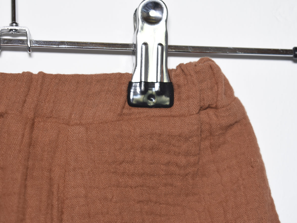 Pantalones Cortos Infantil de Algodón Orgánico Tierra