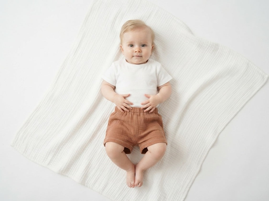Pantalones Cortos Infantil de Algodón Orgánico Tierra