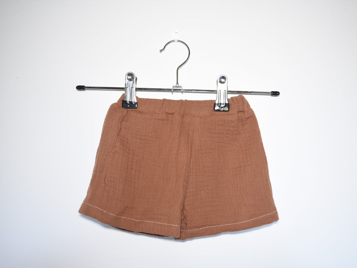 Pantalones Cortos Infantil de Algodón Orgánico Tierra