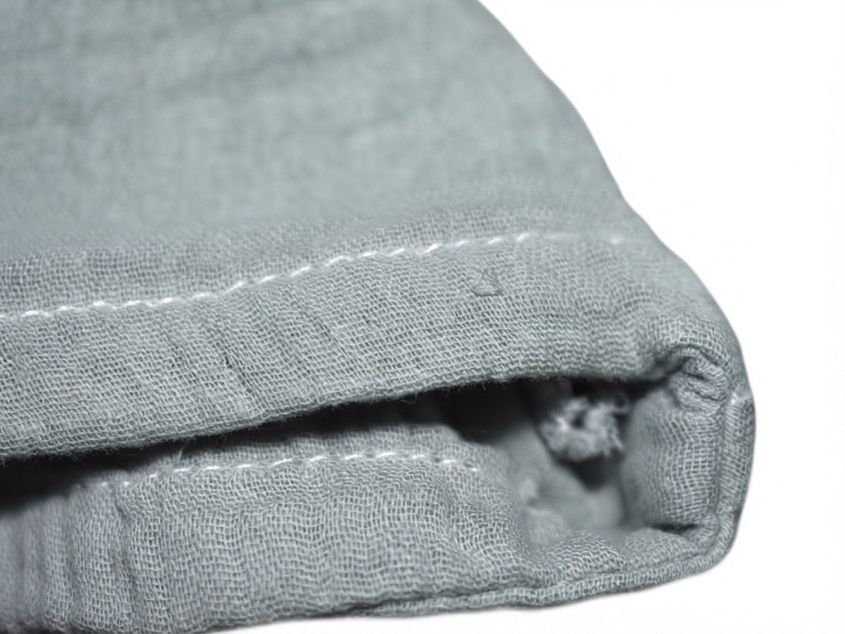 Pantalones Cortos  Infantil de Algodón Orgánico Azul Verdoso