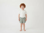Pantalones Cortos  Infantil de Algodón Orgánico Azul Verdoso