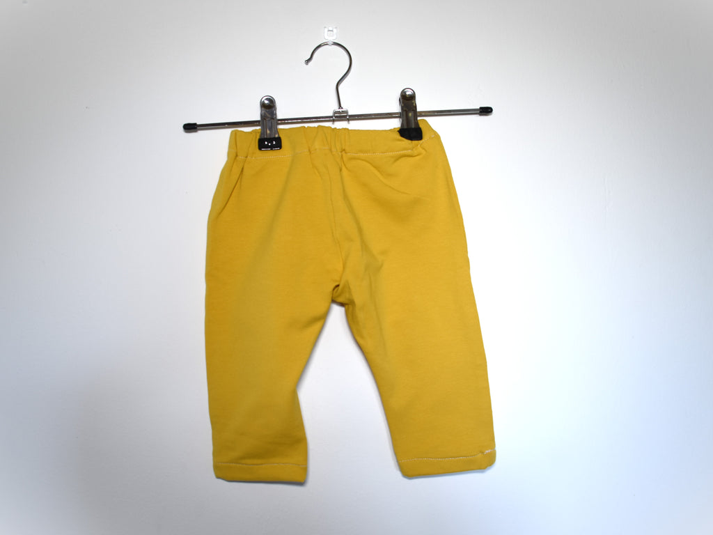 Pantalones Largos Infantil de Algodón Orgánico Amarillos