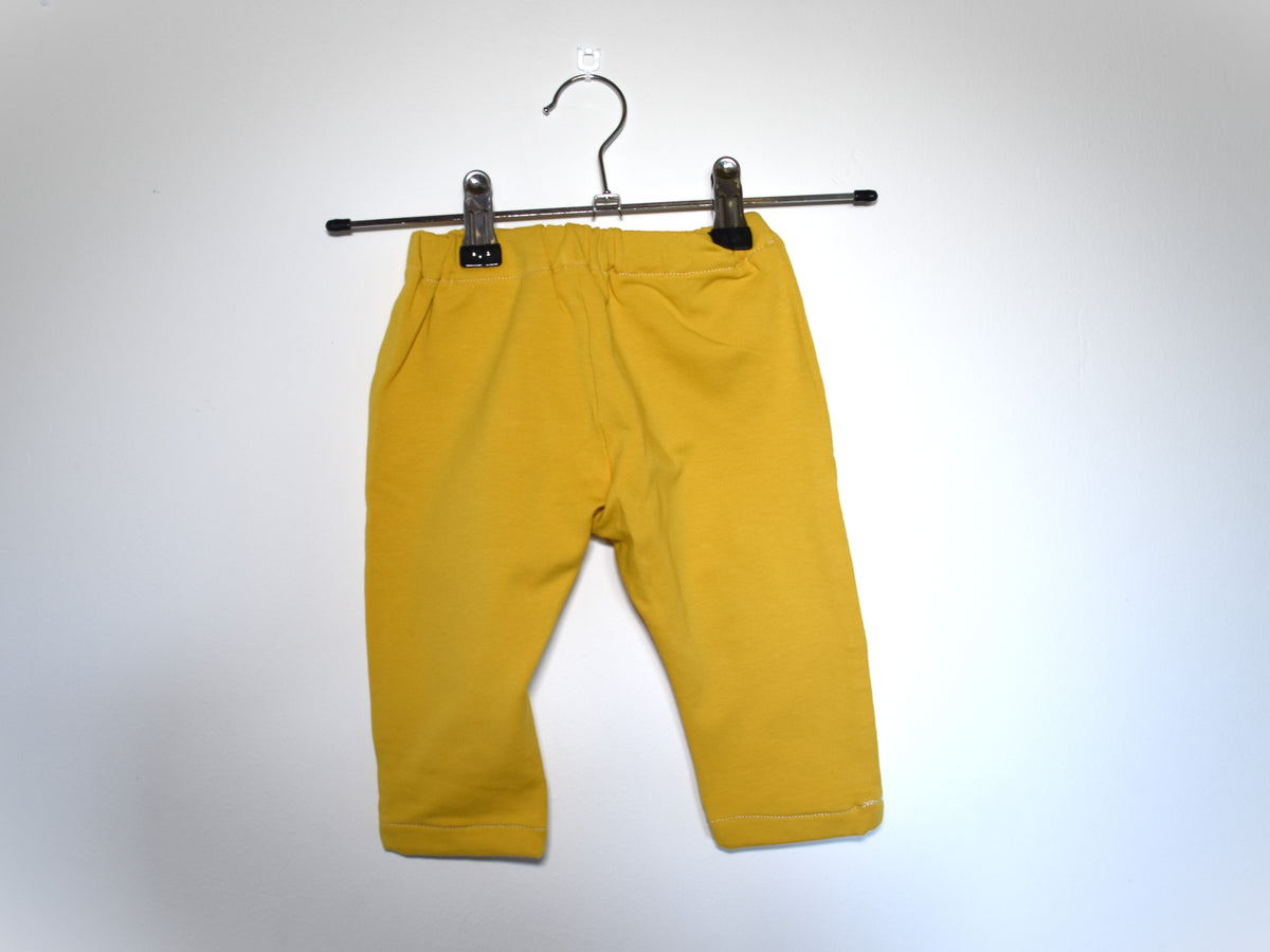 Pantalones Largos Infantil de Algodón Orgánico Amarillos