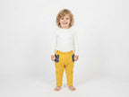 Pantalones Largos Infantil de Algodón Orgánico Amarillos