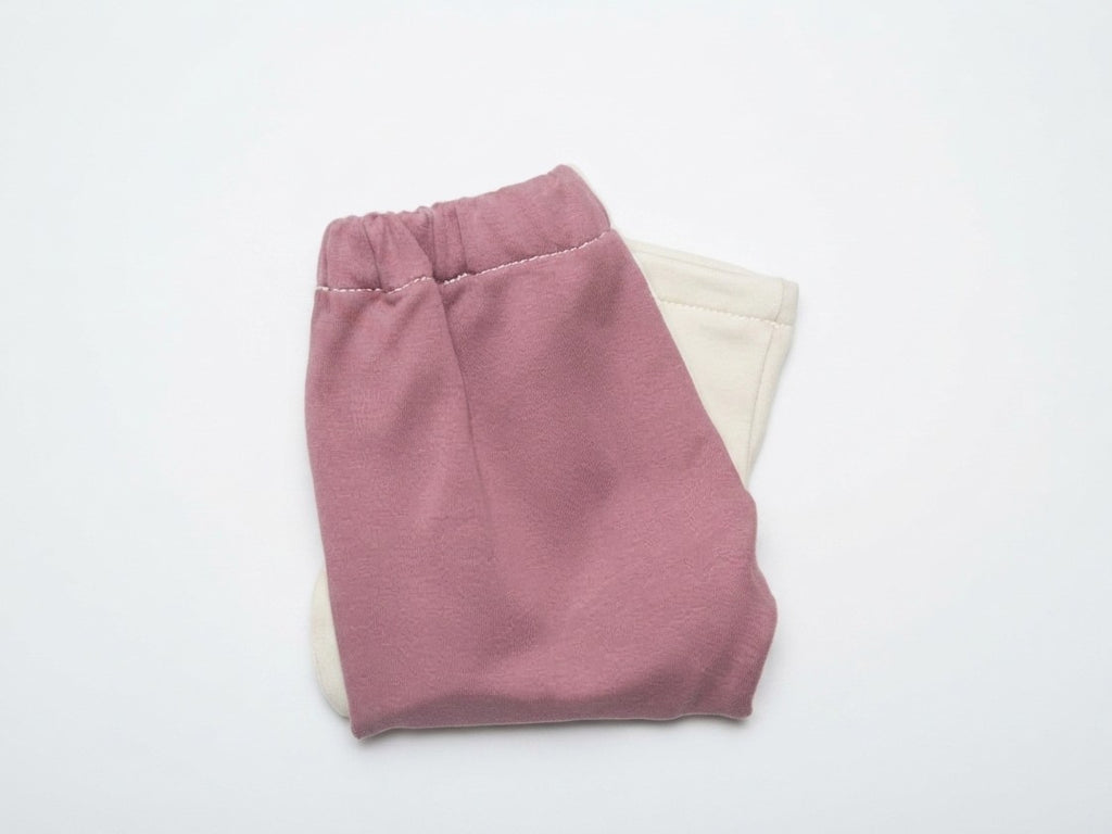 Pantalones Largos Infantil de Algodón Orgánico Rosa y Verde