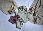 Pantalones Largos Infantil de Algodón Orgánico Rosa y Verde