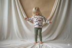 Pantalones Largos Infantil de Algodón Orgánico Verde Oscuro