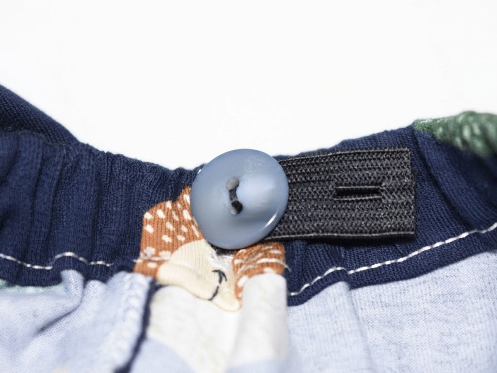 Pantalones Largos  Infantil de Algodón Orgánico Azul - Osos