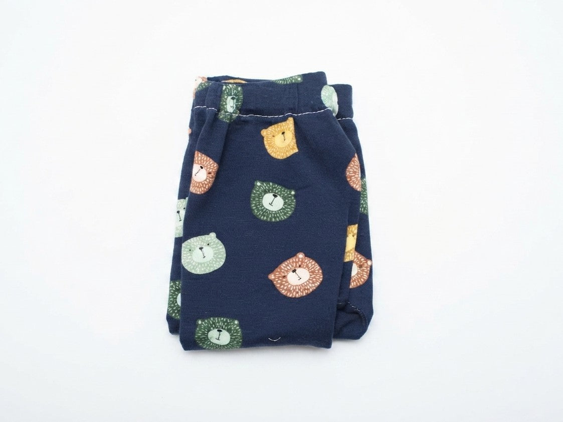 Pantalones Largos  Infantil de Algodón Orgánico Azul - Osos