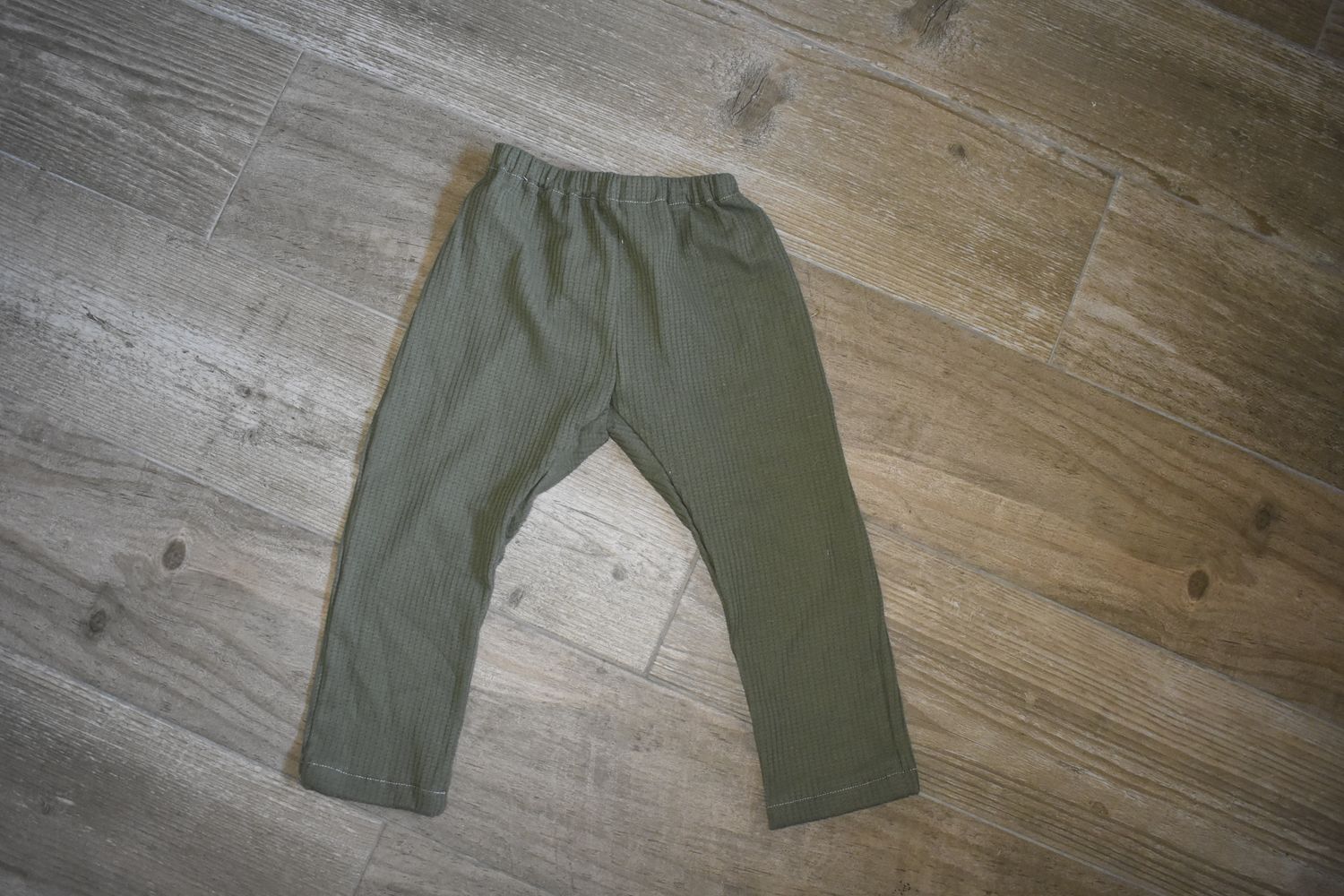 Pantalones Largos Infantil de Algodón Orgánico Verde Oscuro